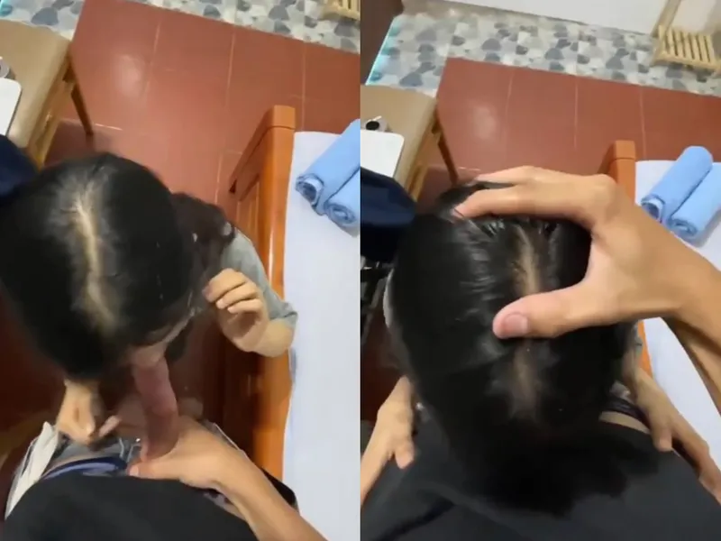 Xin má qua nhà bạn học thêm, nữ học sinh c3 bị any xả tinh trùng vào mồm